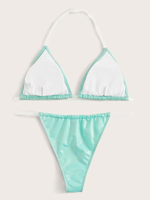 Mint Green Triangle Bikini Set