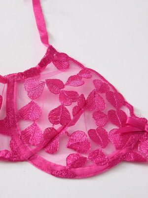 Hot Pink Heart Lingerie Set