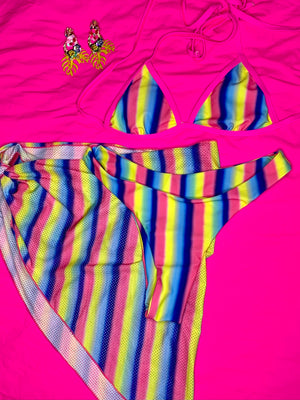 Rainbow Juice 3 Piece Swimsuit Set