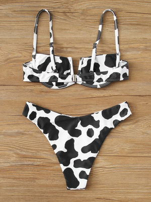 Cow Girl V-wired High Leg Swimsuit